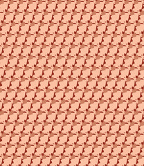 Seamless pattern. Repeating motif. Small scale design. Abstract shapes. Interlocking forms. Geometric inspiration. Warm color palette. Muted tones. Earthy hues. Beige background. Terracotta accents.