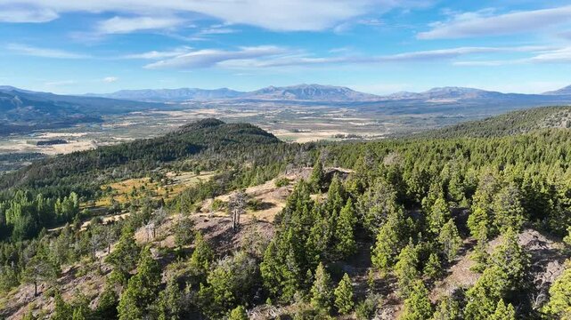 Dron en Trevelin, Chubut, Patagonia, Argentina