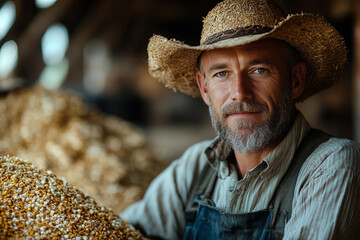 Fototapeta premium Showcasing rural farm life and animal husbandry, generative AI