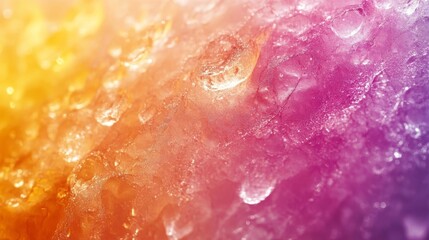 Abstract Colorful Ice Texture Background Gradient Pink Orange art cold cool macro water style image 