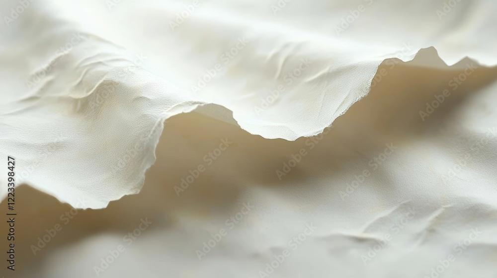 Poster creamy white textured fabric soft draped waves elegant background subtle texture design element abst