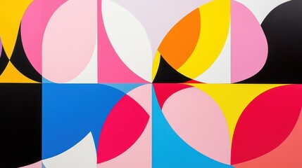 Obraz premium Abstract Colorful Geometric Shapes Design