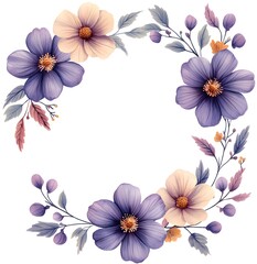 Fototapeta premium beautiful floral frame, frame of flowers