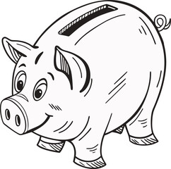 Fototapeta premium Smiling Piggy Bank