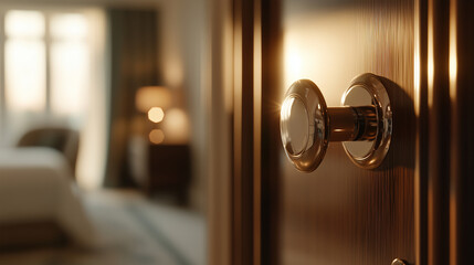 Obraz premium Fixing Hotel Door Lock System in Luxurious Suite