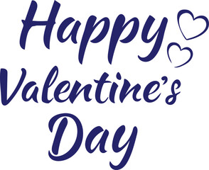 Valentines Day Calligraphy Banner with Heart.