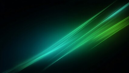 Naklejka premium Abstract black and green background. Generative Ai.