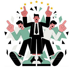 Vector illustration business team concept.