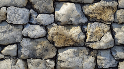 Fototapeta premium A seamless stone surface with a rough and textured appearance, showcasing natural earth tones. The highly detailed design highlights the organic patterns and rugged feel of stone, making it ideal for 