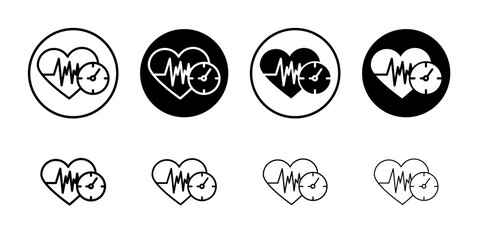 Blood pressure icon Vector logo set flat