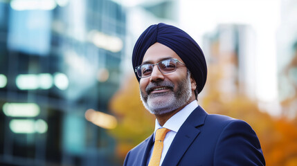 Obraz premium Sikh businessman.