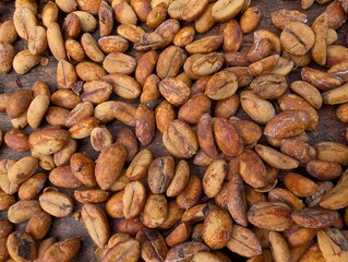 Coffee beans drying in a rack in Saint Lucia - January 2025