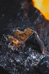 Close up of raw gold