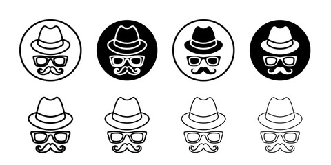 Gentleman icon Vector logo set flat