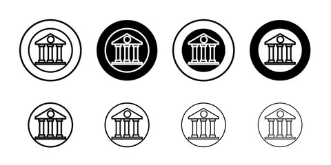 Government icon Vector logo set flat