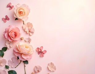 Fototapeta premium Soft pink rose background