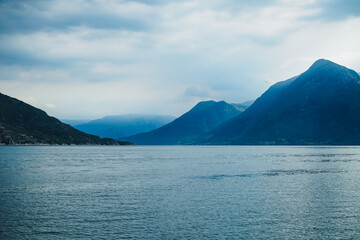 Picturesque fjords in Norway in summer 