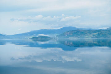Picturesque fjords in Norway in summer 