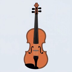 Fototapeta premium Illustration of Classical Violin in Minimal Style