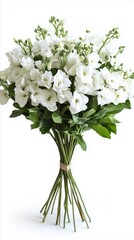 Obraz premium beautiful bog bouquet of white flowers for a wedding isolated n white background