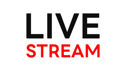 Obraz premium Live icon streaming button, Online stream, Vector illustration