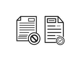 set of paper document and clipboard icon thin line style. quality control, Checkmark business concept. clipboard document page with check mark, pencil icon. vector illustration.