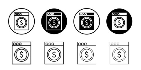 Money laundering icon Vector logo set flat