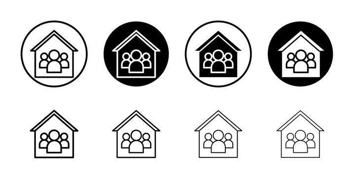 roommates icon Vector logo set flat