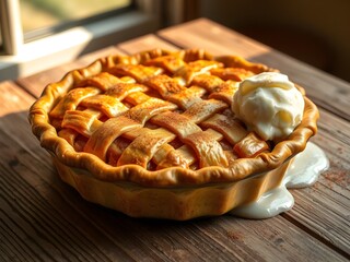 apple pie on a plate