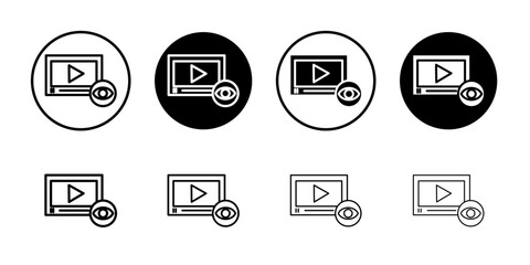 video Views icon Vector logo set flat