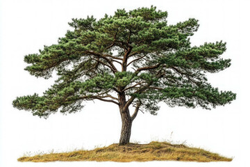 Obraz premium Pine Tree On A White Background