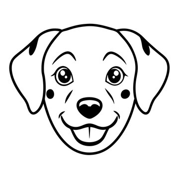 recommend clip art: Funny dalmatian dog head vector art