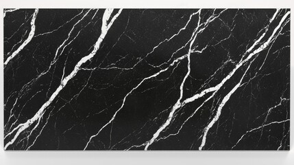 Black Marble Slab White Veining Texture Design