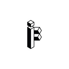 Alphabet letters Initials Monogram logo FI, IF, F and I