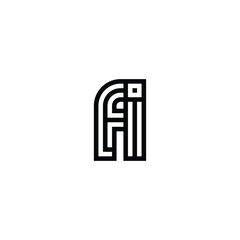 Abstract IF FI Icon Design with a Sleek Appearance