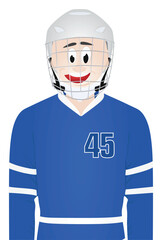 Ice hockey player. vector illustration