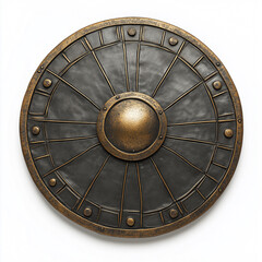 Naklejka premium Medieval Shield Isolated on white Background 