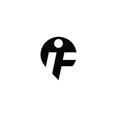 IF FI Location Monogram Alphabet Letters Logo with a Sophisticated Style