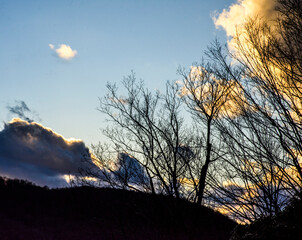 sunset in the mountains