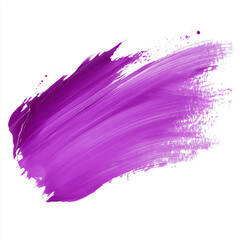 Purple ink stroke  Isolated on white Background 