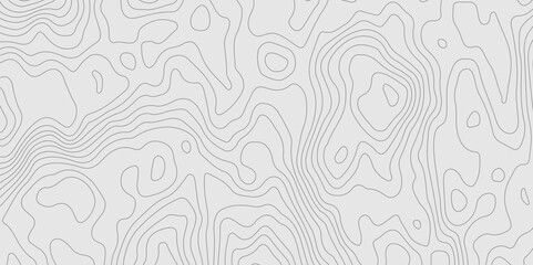 The white on grey contours vector topography stylized height of the lines. The concept of a conditional geography scheme and the terrain path. Ultra wide. Map vector terrain Illustration. 
