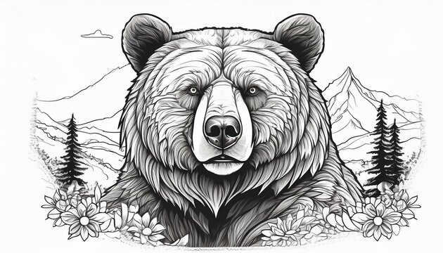 Ausmalbild  Grizzly