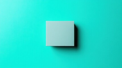 Light Square Box on Turquoise Background