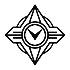 A bold and luxurious logo design for a watch company, showcasing an abstract watch face with clean geometric lines and premium typography for a sophisticated look.