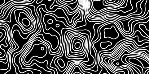 The black on grey contours vector topography stylized height of the lines. The concept of a conditional geography scheme and the terrain path. Ultra wide. Map vector terrain Illustration.             