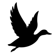 Duck flying silhouette icon symbol vector illustration