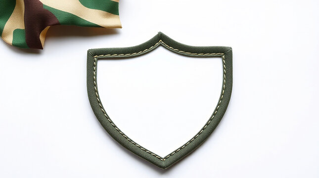Blank military shield patch mockup