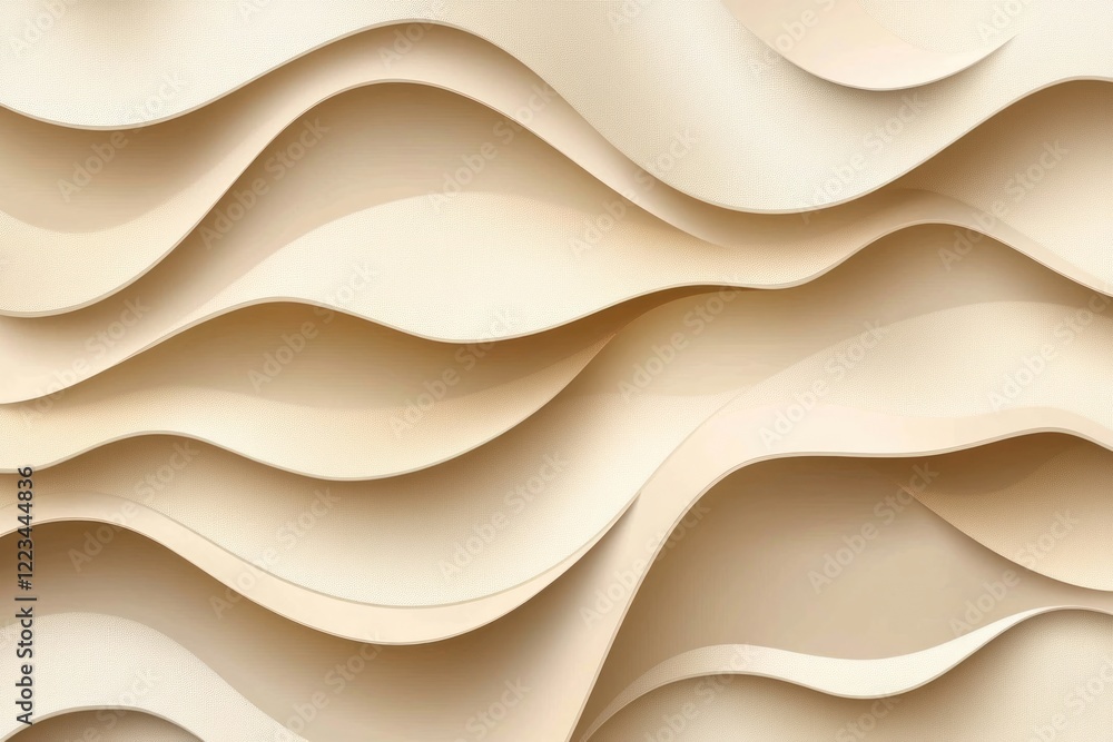 Poster beige wave pattern background texture, design element