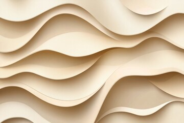 Obraz premium Beige wave pattern background texture, design element