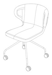Office Chair doodle icons collection in vector. Hand drawn chair icons set in vector. Doodle Office chair illustrations collection in vector